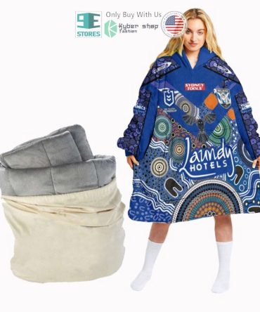 Best Personalized Nrl Canterbury-Bankstown Bulldogs Tribal Hooded Blanet Hoodie