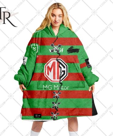 Personalized Nrl South Sydney Rabbitohs Mix V2 Jersey Oodie, Flanket, Blanket Hoodie, Snuggie