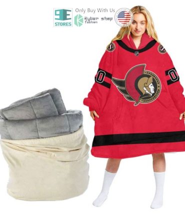 Best Personalized Ottawa Senators Red Hooded Blanet Hoodie