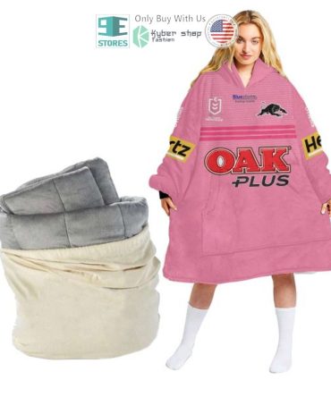 Best Personalized Penrith Panthers Oak Plus Pink Hooded Blanet Hoodie