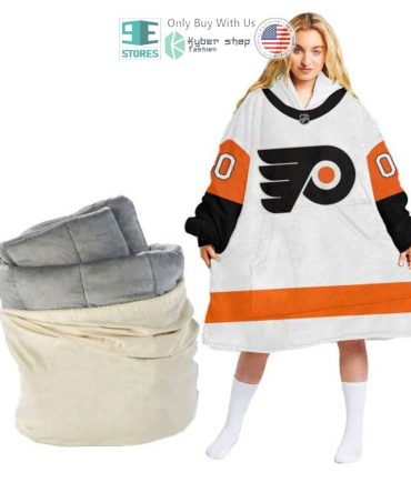 Best Personalized Philadelphia Flyers White Hooded Blanet Hoodie