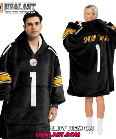 Hot Personalized Pittsburgh Steelers Snoop Dogg Blanket Hoodie