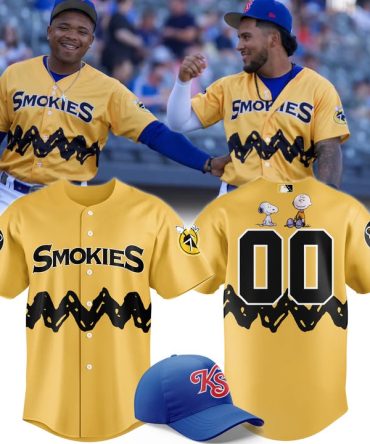 Exclusive Smokies Baseball Jersey  – Peanuts Charlie Brown Theme