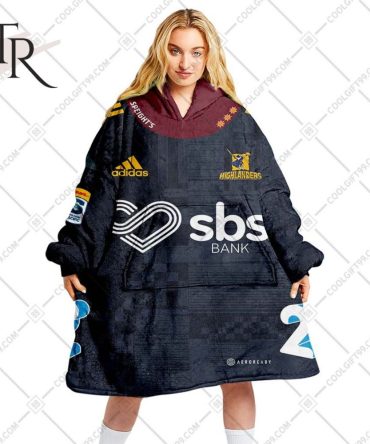 Personalized Super Rugby Highlanders Jersey Oodie, Flanket, Blanket Hoodie, Snuggie