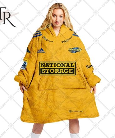 Personalized Super Rugby Hurricanes Jersey Oodie, Flanket, Blanket Hoodie, Snuggie