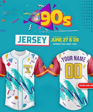 Custom 90S Retro Baseball Jersey - Personalized Name & Number - Preorder Now!