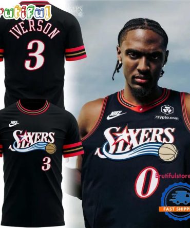 Philadelphia 76Ers Allen Iverson #3 Philadelphia Sixers Champion 2025 T Shirt