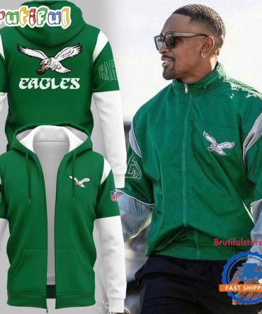 Philadelphia Eagles 2025 Kelly Green Zip Hoodie Shirt