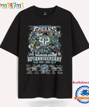 Philadelphia Eagles 92Nd Anniversary 1933 2024 Signatures T Shirt