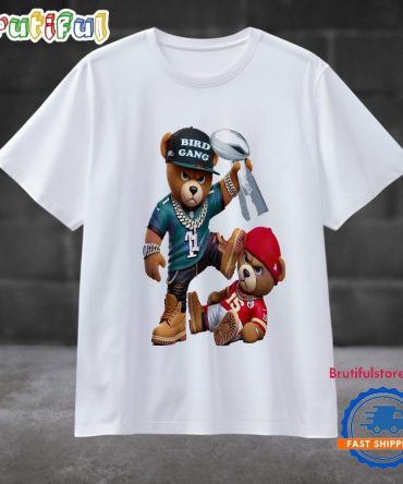 Philadelphia Eagles Beat Chiefs Teddy Bear Football T Shirt