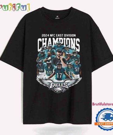 Philadelphia Eagles Nfl 2024 Nfc East Division Champions Fly Eagles Fly Players T Shirt