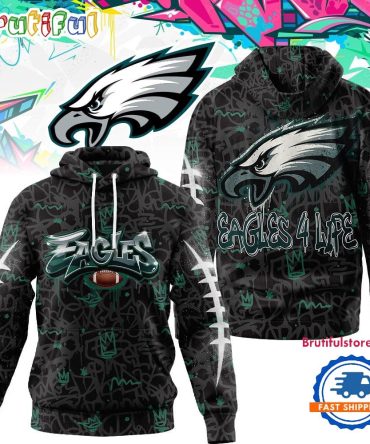 Philadelphia Eagles Nfl Special Graffiti My Team 4 Life All Over Print Hoodie Shirt