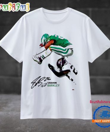 Philadelphia Eagles Saquon Barkley Signature Reverse Hurdle T Shirt