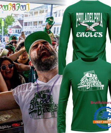 Philadelphia Eagles Shore Birds Kelly Green Long Sleeve Shirt