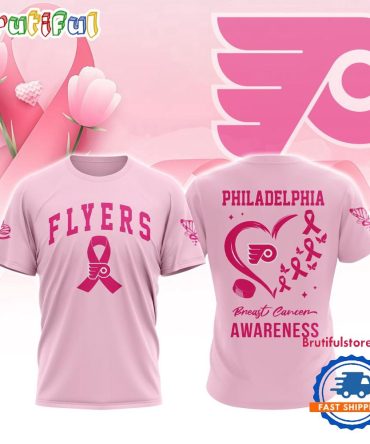 Philadelphia Flyers 2025 Nhl Pink Breast Cancer Awareness All Over Print Shirt