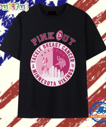 Pink Out Tackle Breast Cancer Minnesota Vikings 2025 Vintage T Shirt