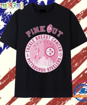 Pink Out Tackle Breast Cancer Pittsburgh Steelers 2025 Vintage T Shirt