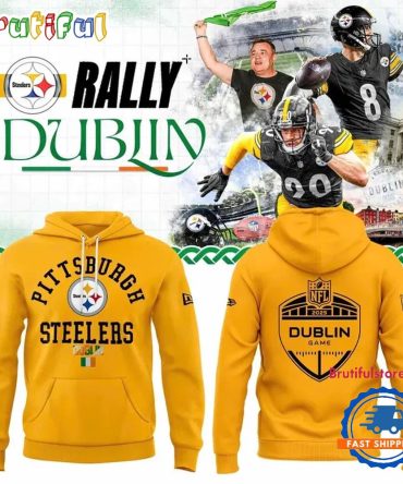 Pittsburgh Steelers 2025 Ireland Game Yellow Hoodie