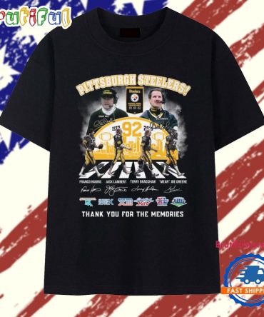Pittsburgh Steelers 92Th Anniversary Team Graphic Signature T Shirt