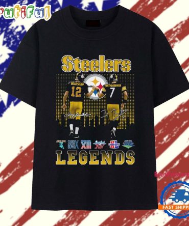 Pittsburgh Steelers Bradshaw Roethlisberger Football Legends 2025 T Shirt