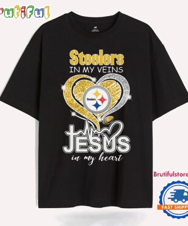 Pittsburgh Steelers In My Veins Jesus In My Heart New T Shirt