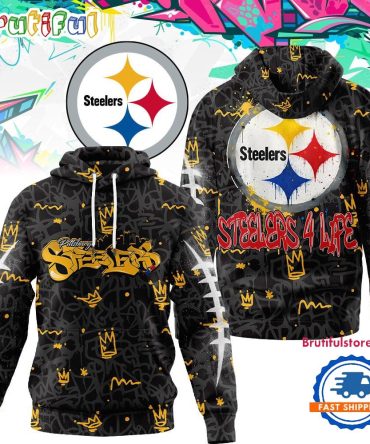 Pittsburgh Steelers Nfl Special Graffiti My Team 4 Life All Over Print Hoodie Shirt