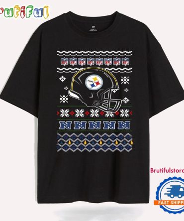 Pittsburgh Steelers Football Logo Team Helmet Merry Chritmas 2024 T Shirt