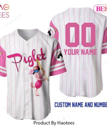 Custom Piglet Baseball Jersey - Personalize With Your Name & Number - Perfect Gift!