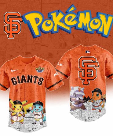 Limited Edition Giants X Pokémon Jersey - Pikachu & Friends - Official Mlb Apparel