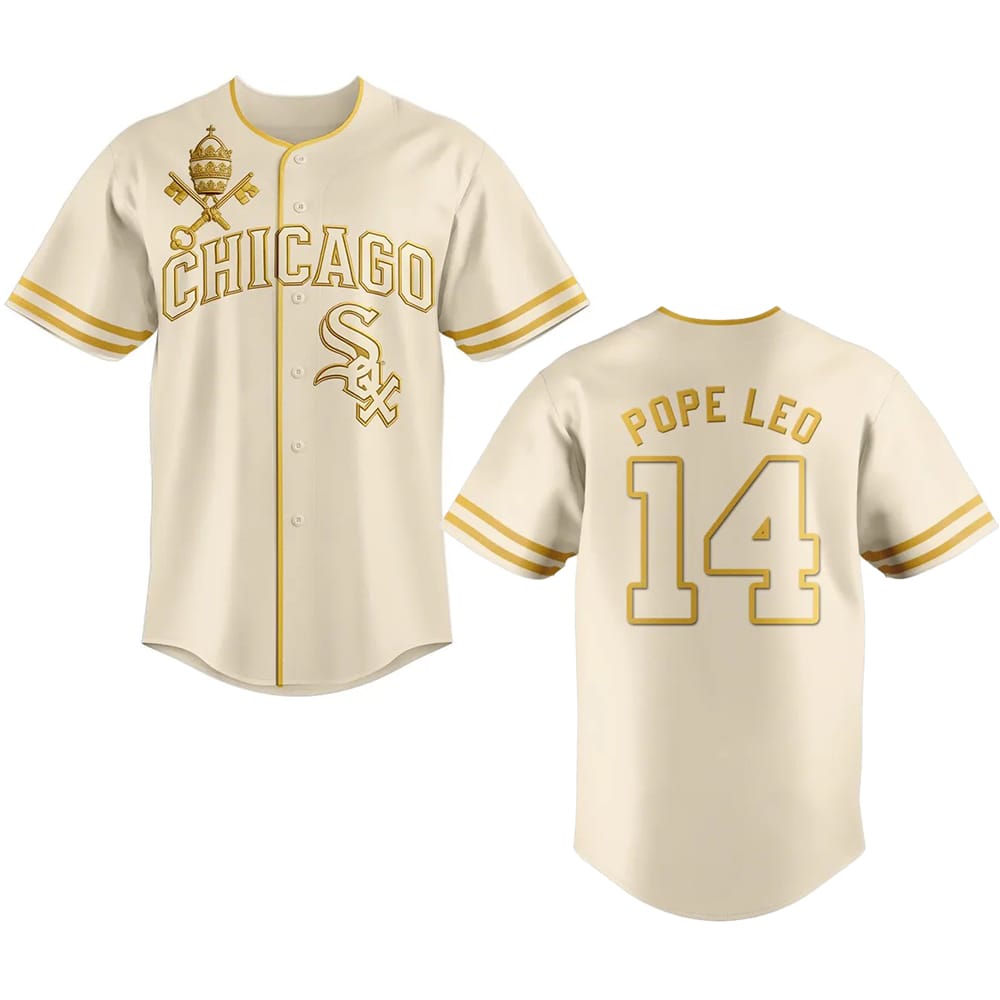 Vintage Chicago Baseball Jersey - Custom Pope Leo #14 Classic Design