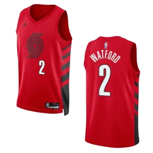 Portland Trail Blazers Trendon Watford 2022-23 Statement Edition Red Jersey Swingman - Alzaintravels