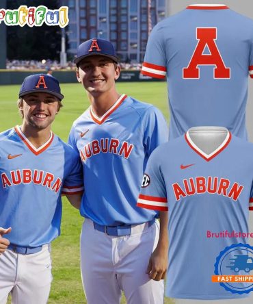 Powder Blue 1980S Auburn Tigers Baseball Limited Edition T Shirt