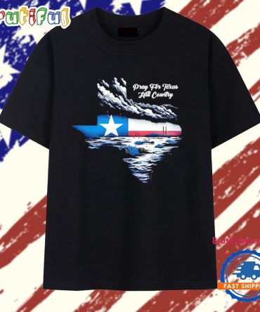Pray For Texas Texas Hill Country Map T Shirt