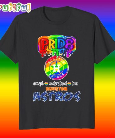 Pride Accept Understand Love Houston Astros Rainbow T Shirt