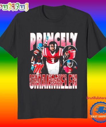 Princely Umanmielen Ole Miss Rebels Player Collage T Shirt