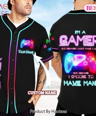 Custom Neon Gamer Jersey - Personalized Gaming Shirt For Enthusiasts