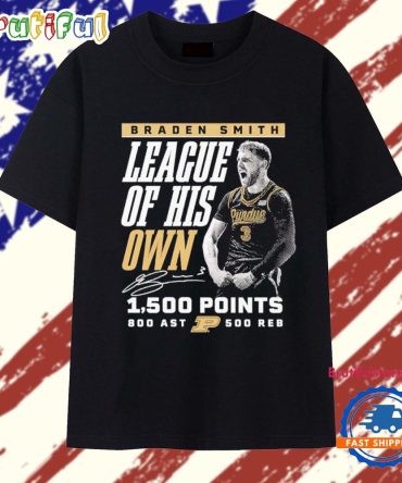 Purdue Boilermakers Braden Smith League Of His Own 1500 Points T Shirt