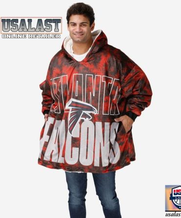 Atlanta Falcons Camouflage Fleece Blanket Hoodie