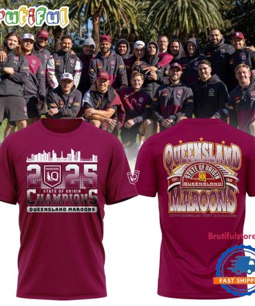 Queensland Maroons Champions No Luck Just Legacy 2025 3D Shirt