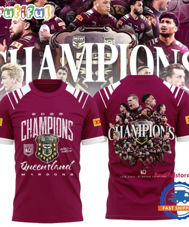 Queensland Maroons State Of Origin 2025 Champions Team Player 3D Shirt