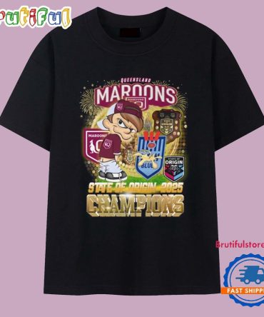 Queensland Maroons State Of Origin Champions 2025 Vintage T Shirt