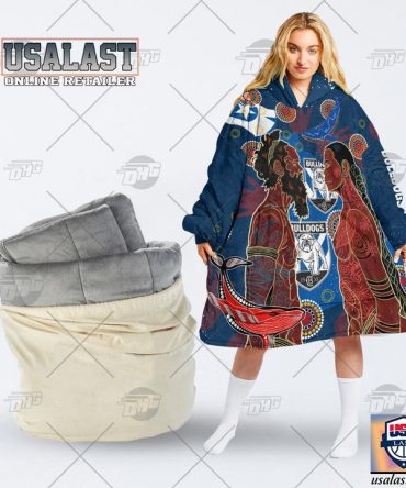 Personalized Canterbury Bulldogs Naidoc Blanket Hoodie Hoodie Blanket