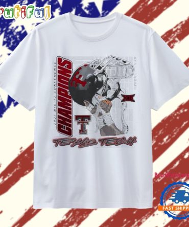 Raise Em Up 2025 Big 12 Conference Champions Texas Tech Red Raiders Helmet T Shirt