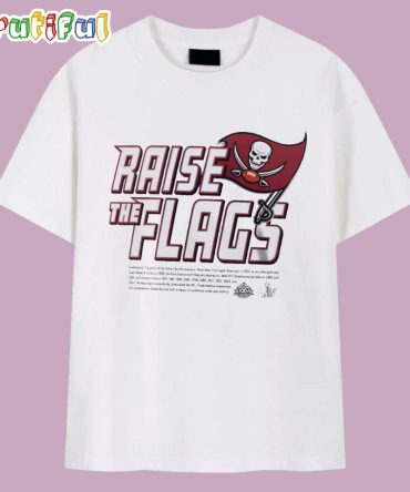 Raise The Flags Tampa Bay Buccaneers 50Th Anniversary Legend 1976-2025 T Shirt