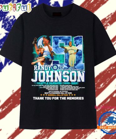 Randy Johnson Seattle Mariners 1989 1998 Thank You For The Memories T Shirt
