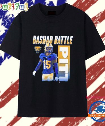 Rashad Battle Cartoon Pitt Panthers T Shirt