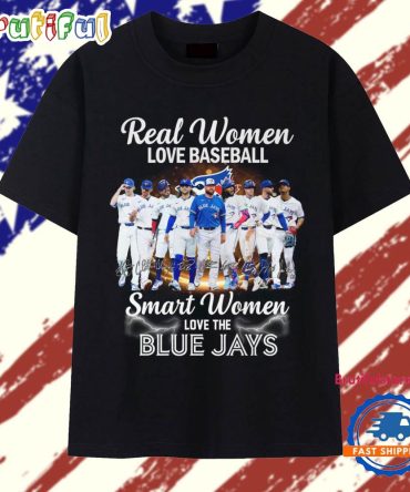 Real Women Love Baseball Smart Women Love The Blue Jays 2025 Graphic Vintage T Shirt