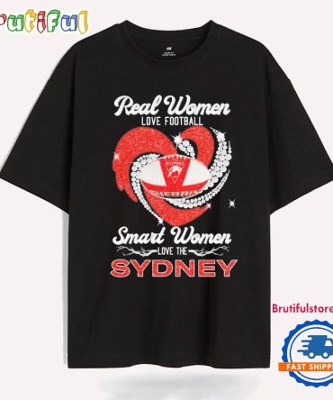Real Women Love Football Smart Women Love The Sydney Swans Diamond Heart T Shirt