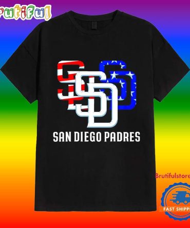 Red White Blue And Padres 4Th Of July T Shirt