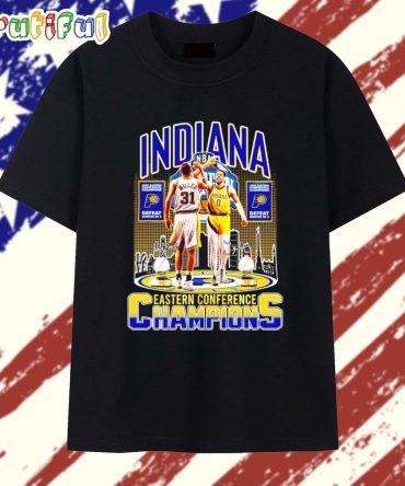 Reggie Miller And Tyrese Haliburton 2025 Eastern Conference Champions Indiana Pacers T Shirt
